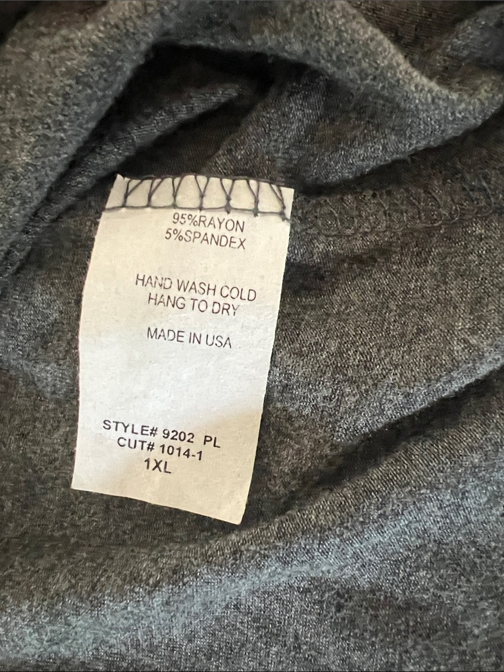 Cool Melon Women's Dark Gray Floral Yoke Long-Sleeve Tunic Top Sz 1XL - Picture 12 of 12